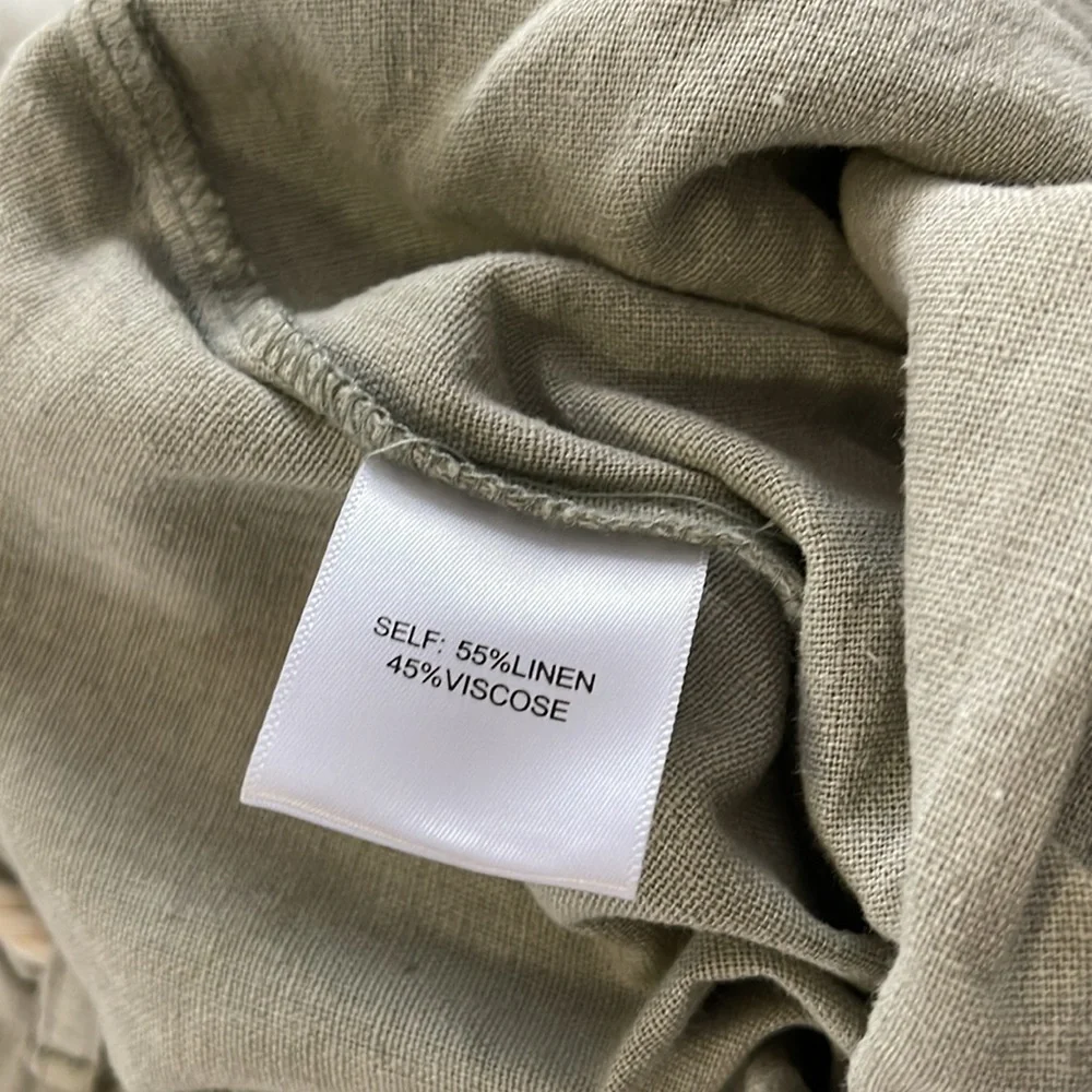 Linen Blend Wide Legged Pants - Picture 8 of 9